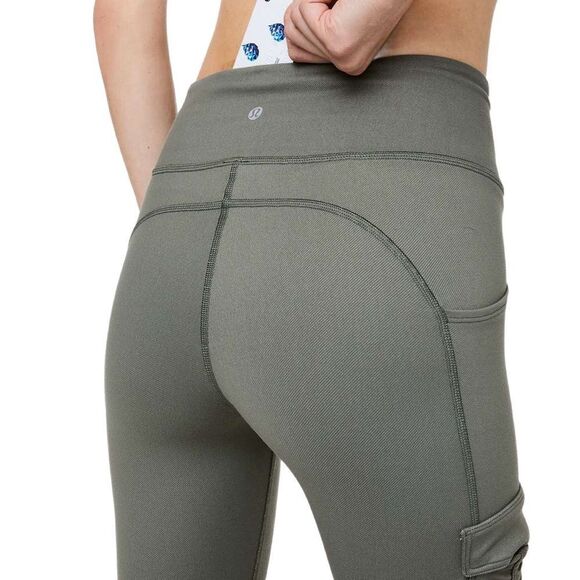 Lululemon Scenic Route 7/8 High-Waisted Cargo Pocket Tight in Sage Green Size 6 - Picture 2 of 7